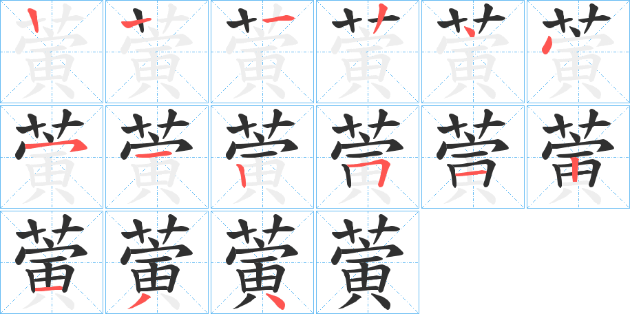 蔩的笔顺分步演示图