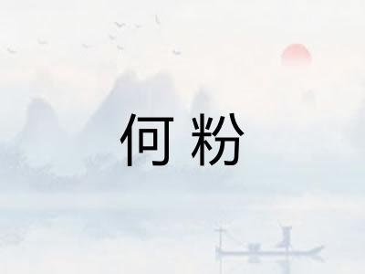 何粉