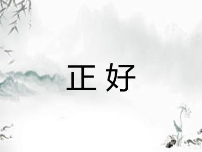 正好