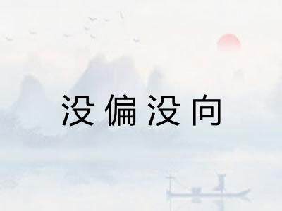 没偏没向