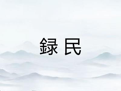 録民