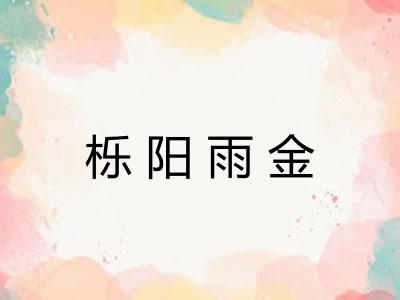 栎阳雨金