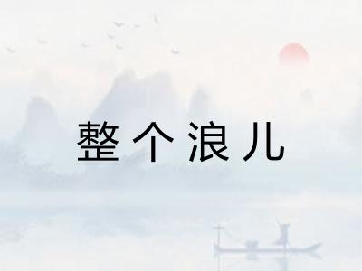 整个浪儿