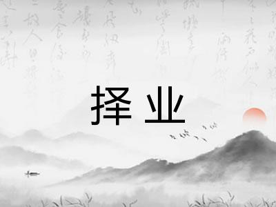 择业