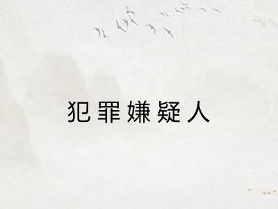 犯罪嫌疑人