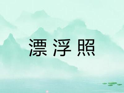 漂浮照