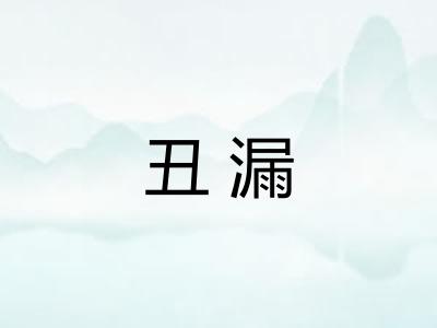 丑漏