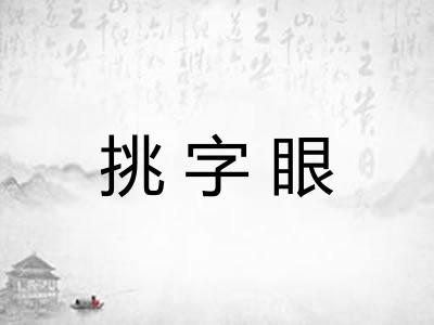 挑字眼