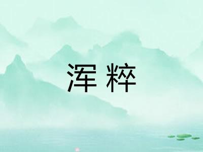 浑粹