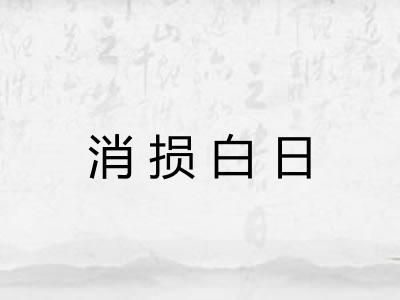 消损白日