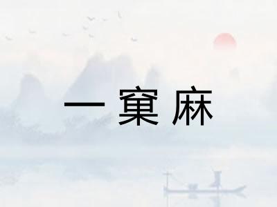 一窠麻