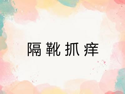 隔靴抓痒