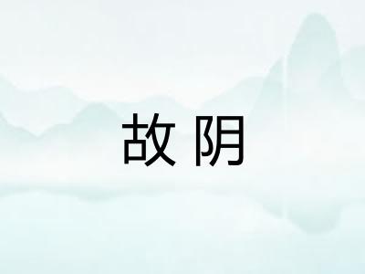 故阴