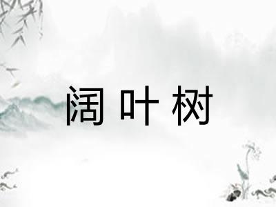 阔叶树