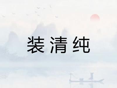 装清纯