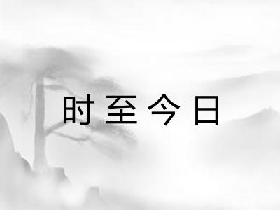 时至今日