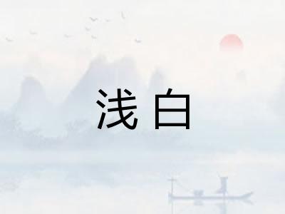 浅白