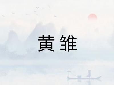 黄雏