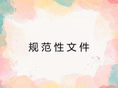 规范性文件