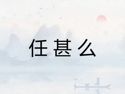 任甚么