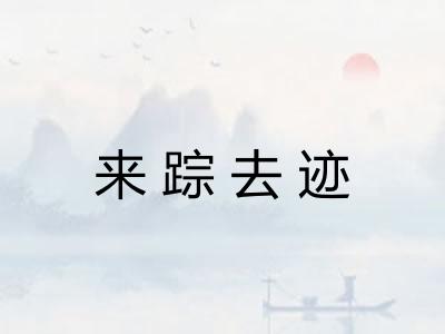 来踪去迹