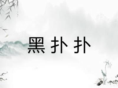 黑扑扑