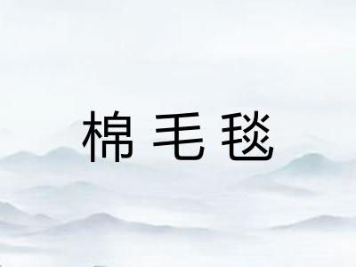 棉毛毯