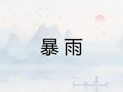 暴雨