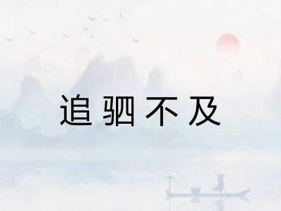 追驷不及