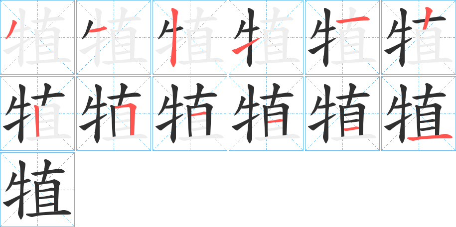 犆的笔顺分步演示图