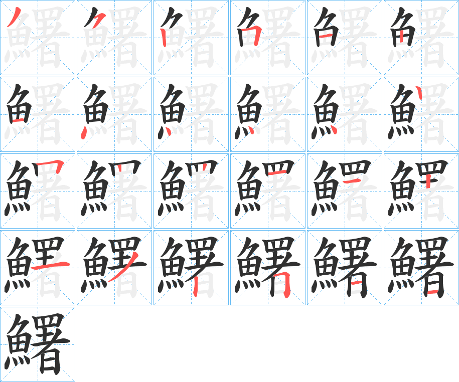 鱰的笔顺分步演示图