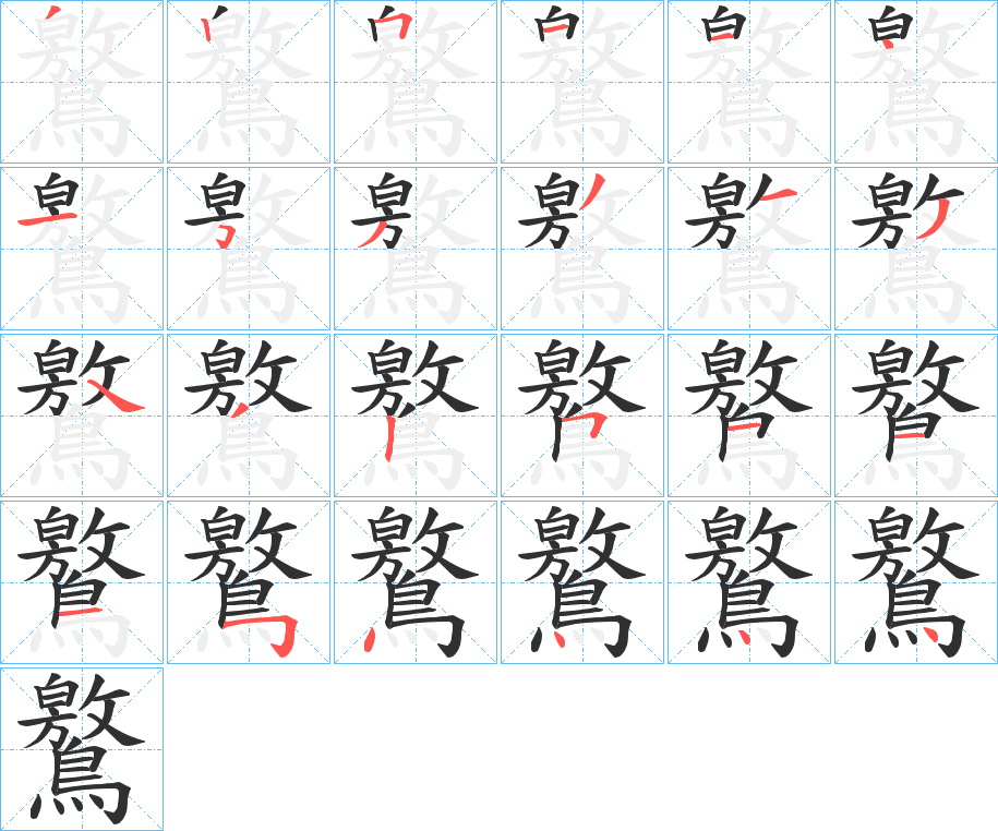 鸄的笔顺分步演示图